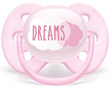 Avent Пустышка силиконовая Ultra soft Dreams, 0-6 месяцев					