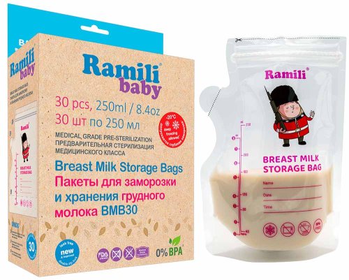 Ramili Baby Пакеты для хранения и заморозки грудного молока BMB30