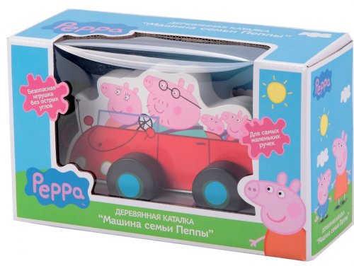 Peppa pig каталка "свинка пеппа. машина семьи пеппы", дерево