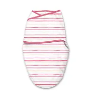 Summer Infant Конверт на липучке Swaddleme Luxe Whisper Quiet / цвет розовые-желтые полоски					