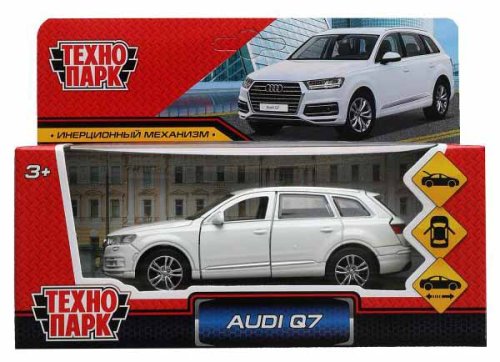 Технопарк Металлическая инерционная модель «Audi Q7» / цвет белый