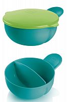 Тарелка 2-х секционная с крышкой Feeding bowl-kulho (MAM) 6+ месяцев, 6610EXP					