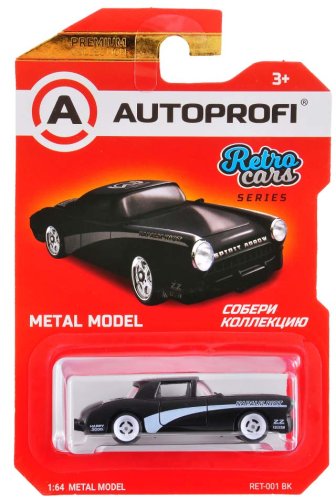 Autoprofi Машинка металлическая коллекционная Retro Cars / цвет чёрный