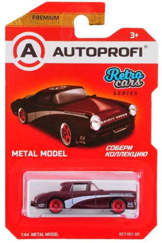 Autoprofi Машинка металлическая коллекционная Retro Cars / цвет коричневый