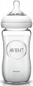 Бутылочка для кормления Avent Natural SCF673/17 стекло 240 мл.